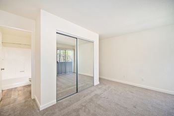 Mirrored sliding closet doors